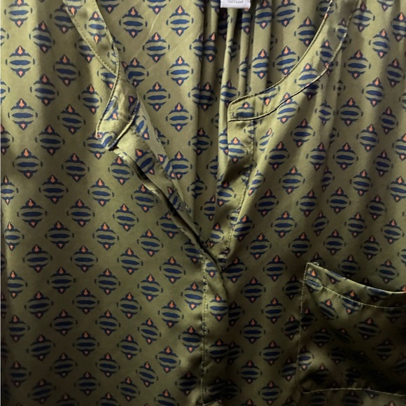 Liz Claiborne Burnt Olive Geo Blouse XXL - Picture 10 of 14